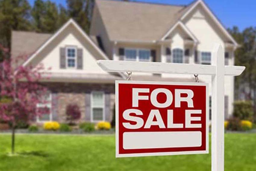 young couple buying a new house